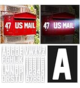 Seloom 148 PCS Reflective Mailbox Numbers and Letters Stickers Decals,3" X 7 Set Number 0-9 and 3...