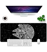 Black Gaming Mouse Pad Large Mouse Pad XL Desk Mat 31.5x11.8x0.12 inch Large Desk Pad Design Keyb...
