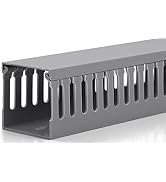 2x2in Server Rack Cable Management, 6.6FT (2 x L3.3FT) Cable Duct Cable Raceway Kit, Electrically...