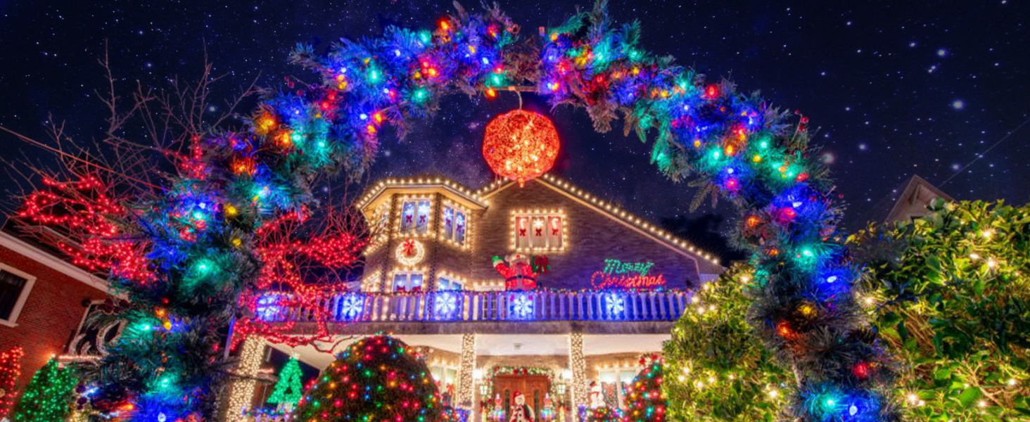solar christmas lights outdoor waterproof