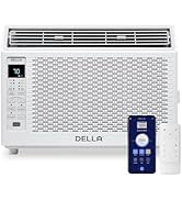 DELLA 6000 BTU Energy Saving Window Air Conditioner, Cools Up to 250 Sq. Ft, Work with Alexa, GEO...