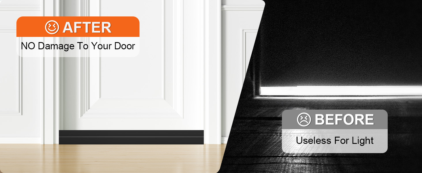 OXRQ Door Draft Stopper for Bottom of Door SOLUTION TO Block Light