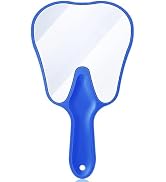 LA MIERE Tooth Shaped Mirror - Handheld Dental Mirror with Handle, Lightweight and Smooth, Blue