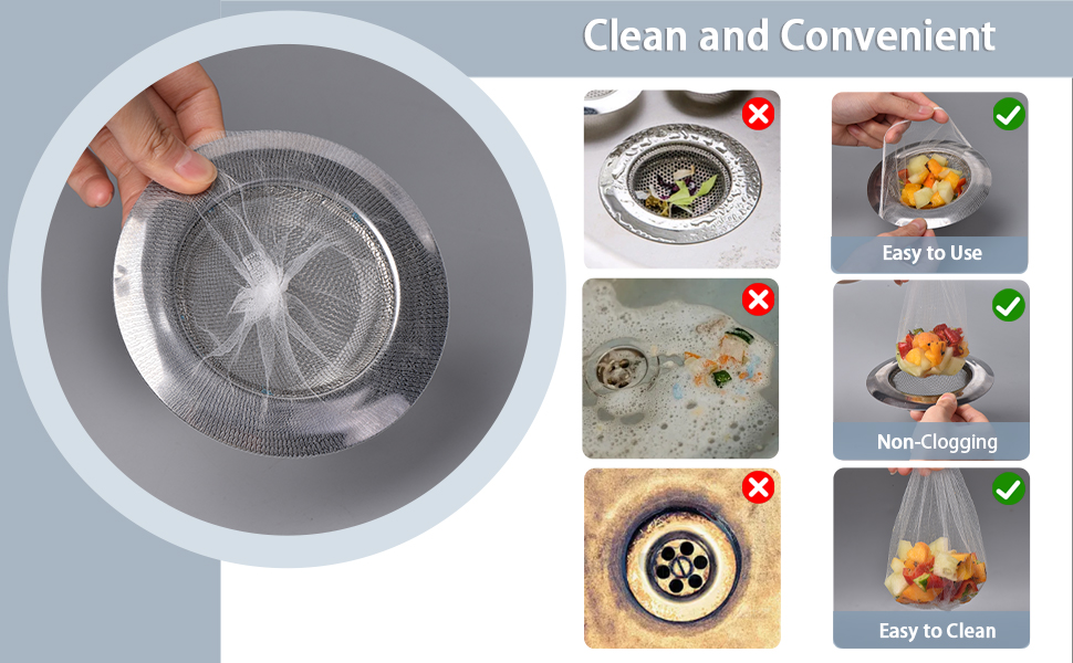 Sink Drain Strainer Kitchen Disposable Mesh