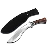 Machete Kukri Knife Cool Steel Recurved Blade Tactical Combat Knives, Survival Outdoor tools with...