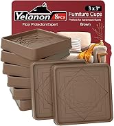 Furniture Coasters,8 Pcs 3” Furniture Caster Cups - Non Slip Furniture Pads Hardwoods Floors - No...