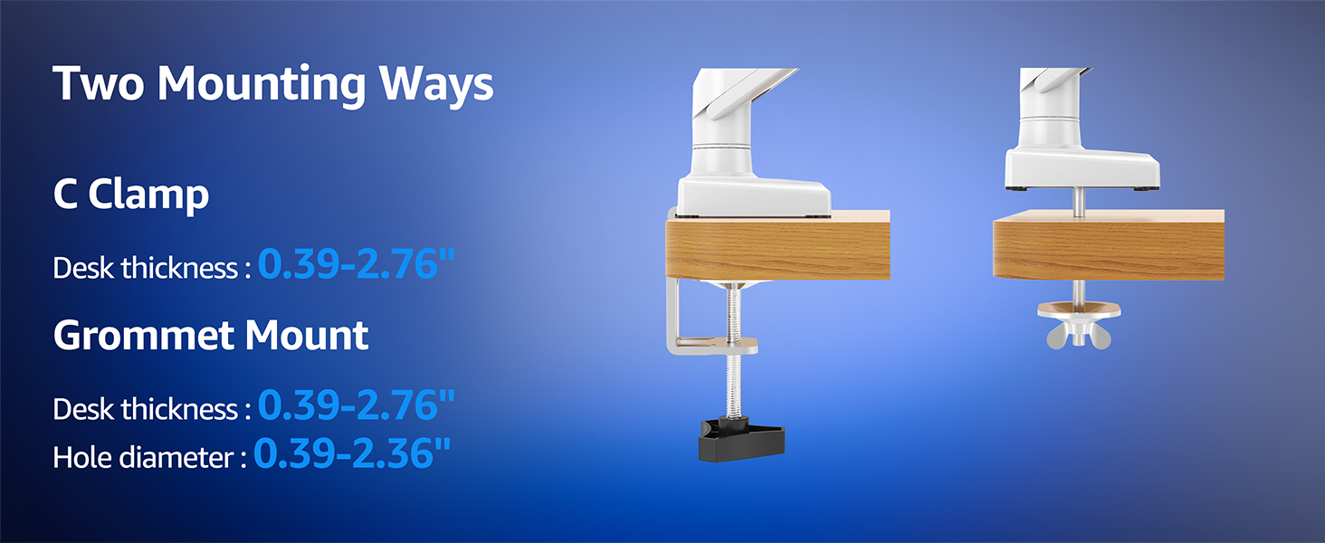 single monitor desk mount