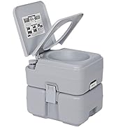 HANGKAI 6.6 Gallon Portable Toilet Outdoor Mobile Camping Toilet for Caravan, Campsite, Hospital