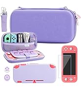 RHOTALL Cherry Blossom Carrying Case for Nintendo Switch Lite, Potable Storage Case for Switch Ac...