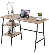 VECELO 43 Inch Computer Home Office Desk, Modern Simple Writing Desk with Storage for Bedroom, Si...