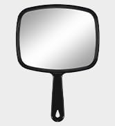 black hand mirror