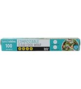 Lunchskins Food Wrap, Clear, 100 Sq Ft Roll, Durable & F...
