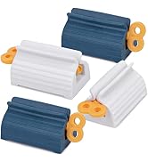 LOVEINUSA 4PCS Rolling Tube Toothpaste Squeezer, Toothpaste Tube Squeezer Toothpaste Seat Holder ...