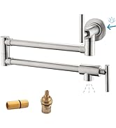 Havin Upside Down Pot Filler Faucet Wall Mount,Stainless Steel Material,with Stretchable Double J...