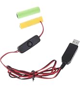 YLiiii 1 Set AA Battery Eliminators Cable 2m USB Power Supply Cable Replace 1.5V AA Battery for E...