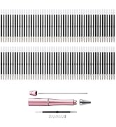 PASISIBICK 100 Pieces Plastic Beadable Pen Refills, 2.44 inch/6.2 cm Black Ink Smooth Writing Pen...