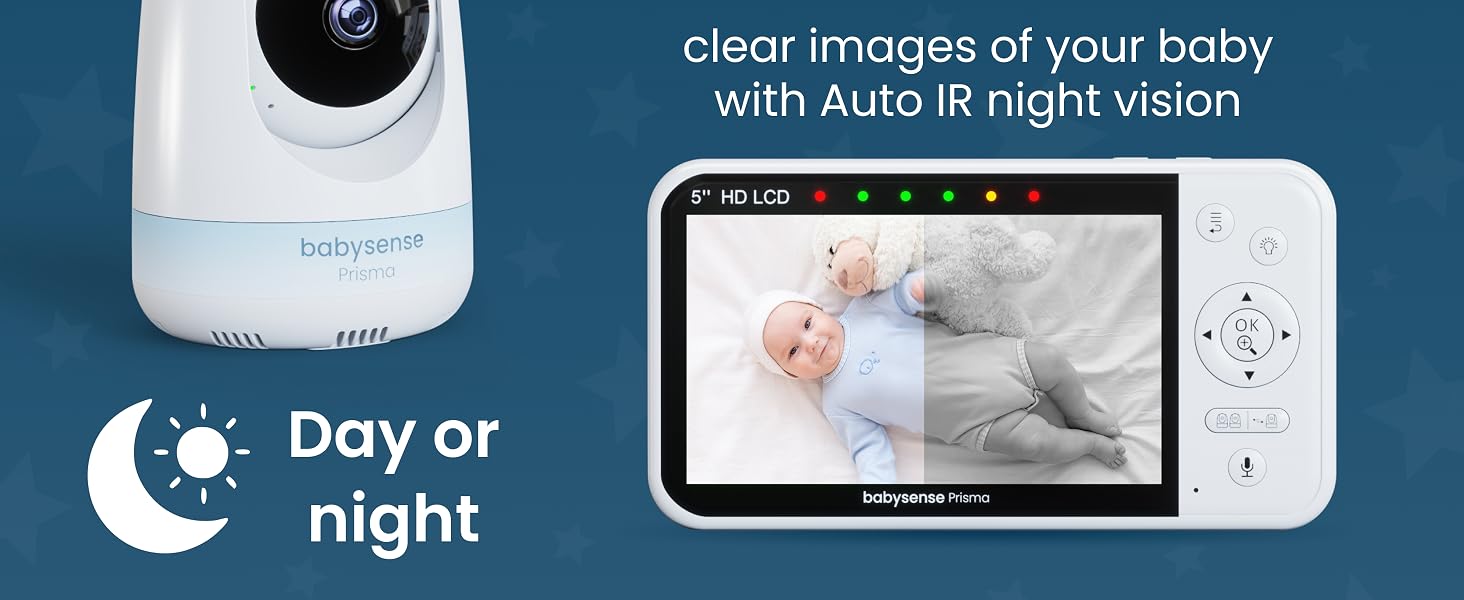 Babysense Prisma Video Baby Monitor IR Night vision