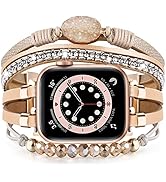 VISOOM Beaded Boho Bracelet Compatible for Apple Watch Band 40mm/38mm/41mm Series 10 9 8 7 SE Ser...