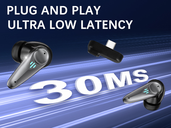 KASOTT 2.4GHZ Wireless Gaming Earbuds