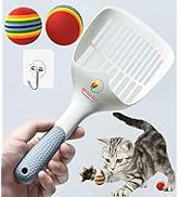 QUALIALL Cat Kitty Litter Box Poop Pooper Scoop Scooper for Cat Litter Box with Holder Large Ligh...