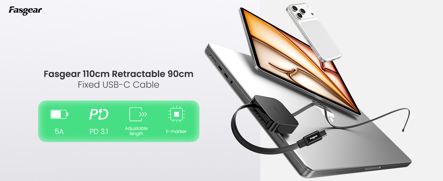 240w retractable usb c cable desk mount