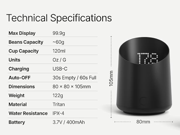 Subscale Digital Dosing Cup