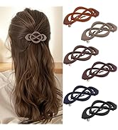 Atoden Flat Hair Clips Barrettes for Thick Thin Fine Hair 6Pcs French Barrette Large Hair Slides ...