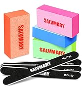 Nail Files and Buffers, Professional Manicure Tools Kit, 100/180 Grit Double Sided Emery Boards f...