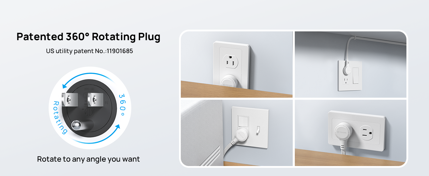 rotating plug power strip