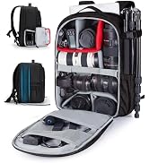 BAGSMART Camera Backpack, Expandable DSLR SLR Camera Bags for Photographers, Photography Travel B...