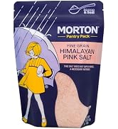 Morton Himalayan Pink Salt Fine Grain, All-Natural Pink Himalayan Salt, 1 lb Resealable Pouch, Id...