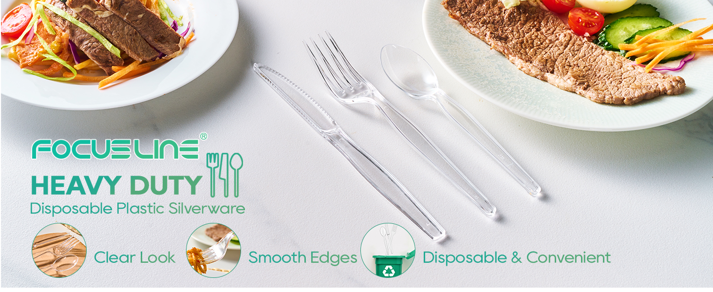 clear silverware