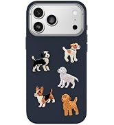 OtterBox iPhone 18/17 Pro Max Symmetry Series Cactus Leather Embroidery | Blue, Embroidered Dog P...