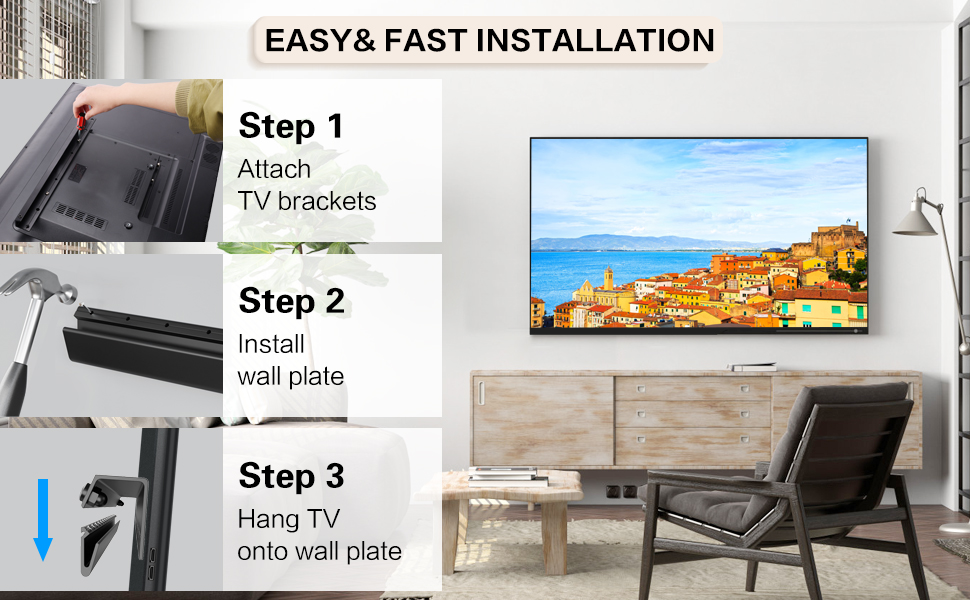 tv mount no drill