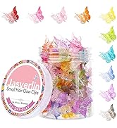 JASVERLIN Gradient Butterfly Hair Clip, Mini Plastic 90s Hair Claw Clips for Women Girls, No Crea...