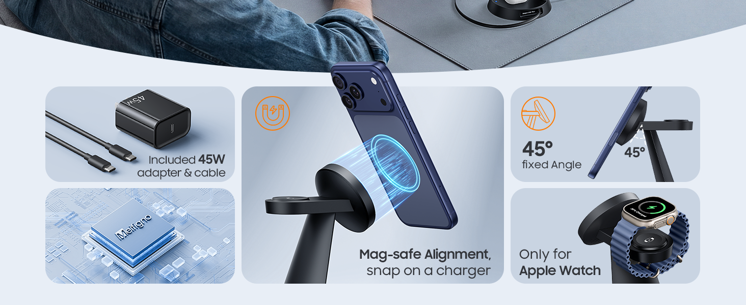 4 in 1 fast wireless charging station