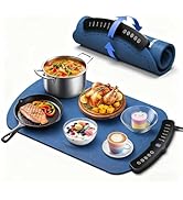 Warming Mat for Food, Food Warming Mat with 7 Temp Master Aadjustable Warming Tray, Thermochromic...