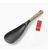 Cooking Spoon for Nonstick Cookwares, VOVOLY Silicone Spoon for Mixing, Scoop, and Scrape, Black,...