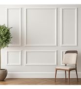 Wall Molding Kit Ready-to-Assemble Wainscoting Panels Pre-Cut Wall Moulding Trim Panel Wainscotin...