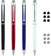 ChaoQ Stylus Pens, 4 Hybrid Mesh Fiber Tips and Ballpoint Pens for Touch Screen Devices - Black, ...