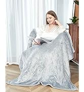 SNUGSUN Heated Blanket Throw Size, Soft and Cozy Electric Heating Blanket for Bed, Automatic Safe...