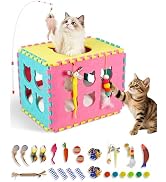 Natheeph Cat Toys for Indoor Cats, Interactive Cat Toy 49pcs Including Cat Wand Toy & Cat Feather...