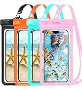 smartlle Waterproof Phone Pouch Case w/Lanyard, Cell Phone Dry Bag for iPhone 14 13 12 11 Pro Max...