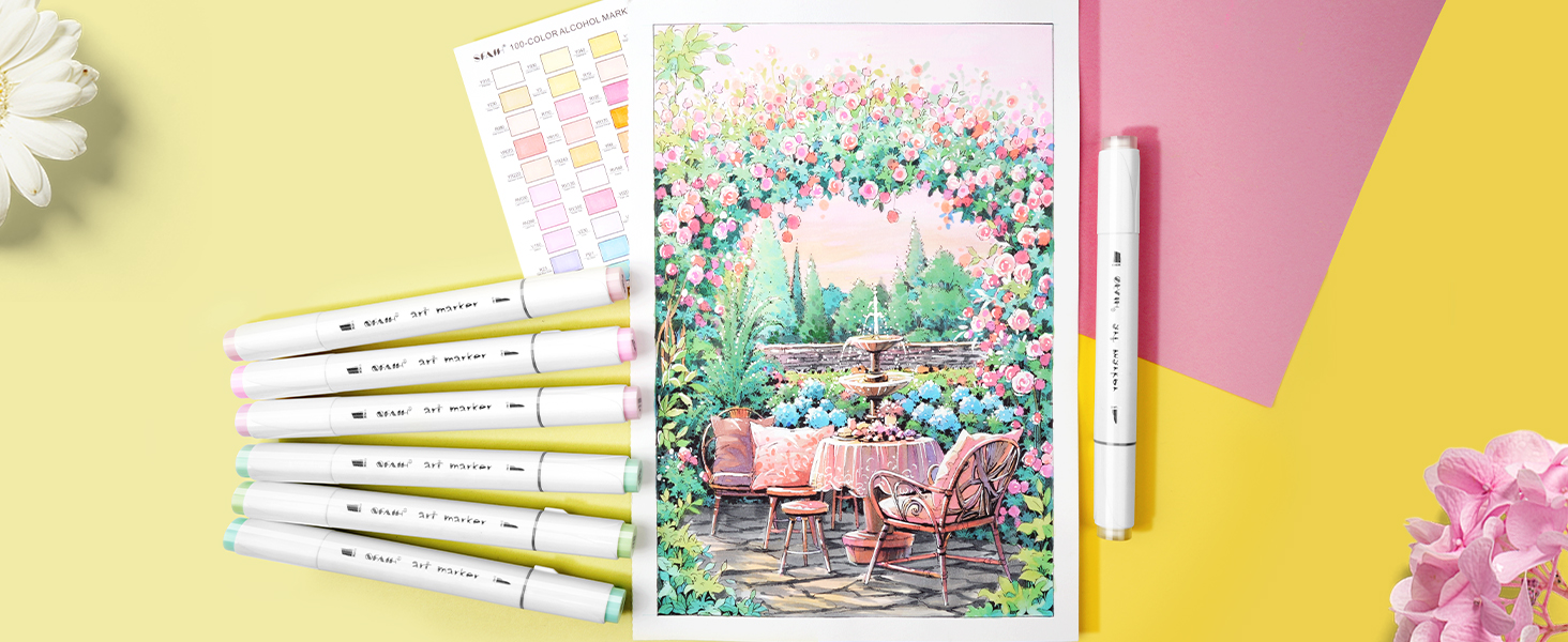 Pastel Alcohol Markers