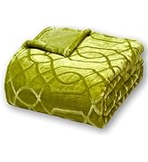 Serenhom Soft Cozy 50x60 Inch Flannel Throw Blanket, Luxury 3D Jacquard Decorative Design, Lightw...