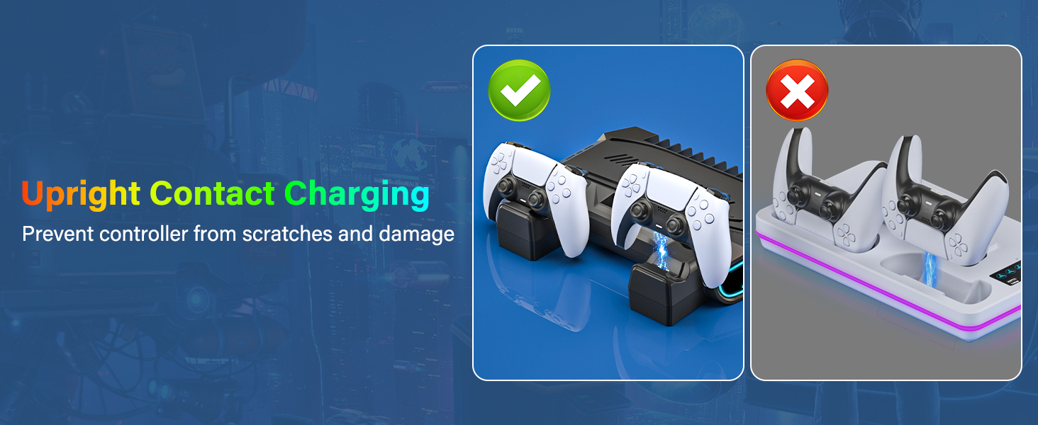 ps5 cooling station with controller charging station