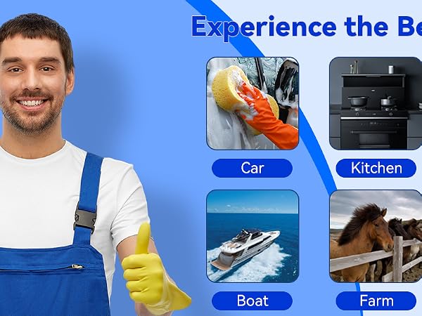 Universal sponge is suitable for washing cars, kitchen or bathroom.