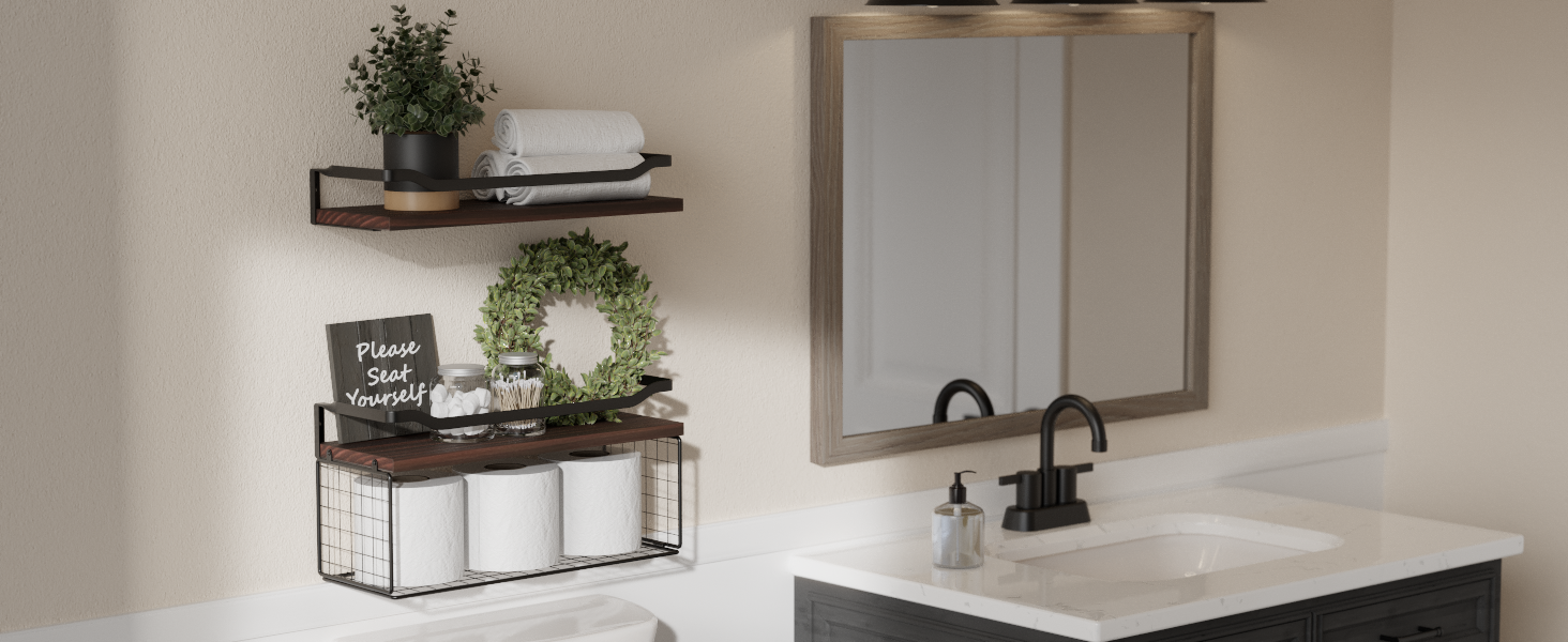 bathroom shelves