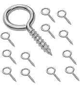 Crown Display 2" Eye Hooks Screw Heavy Duty 50 Ct - 2 Inch M5 Eye Screws for Wood | Strong Screw ...
