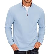 COOFANDY Men's Fleece Quarter Zip Pullover Long Sleeve Mock Neck Sweatshirt
